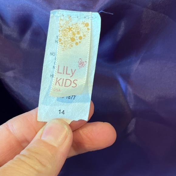 Purple Cropped Jacket Lightweight Lily Kids Girls 14 Top Glam - Picture 5 of 6